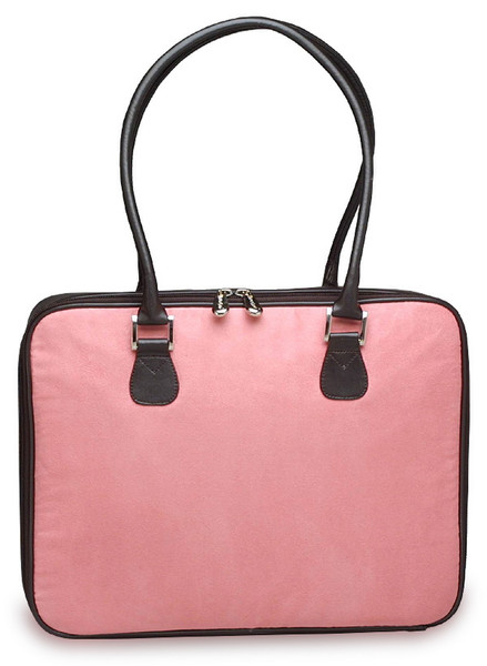 Mango Tango Pink Faux Suede Laptop Bag 18Zoll Kosmetiktasche Pink