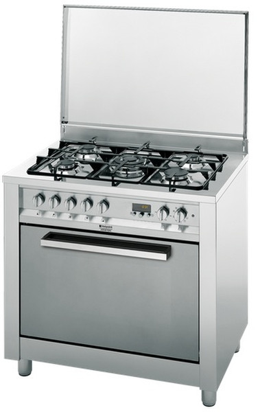 Hotpoint CP97SEA /HA S Freistehend Gas hob A Edelstahl Küchenherd