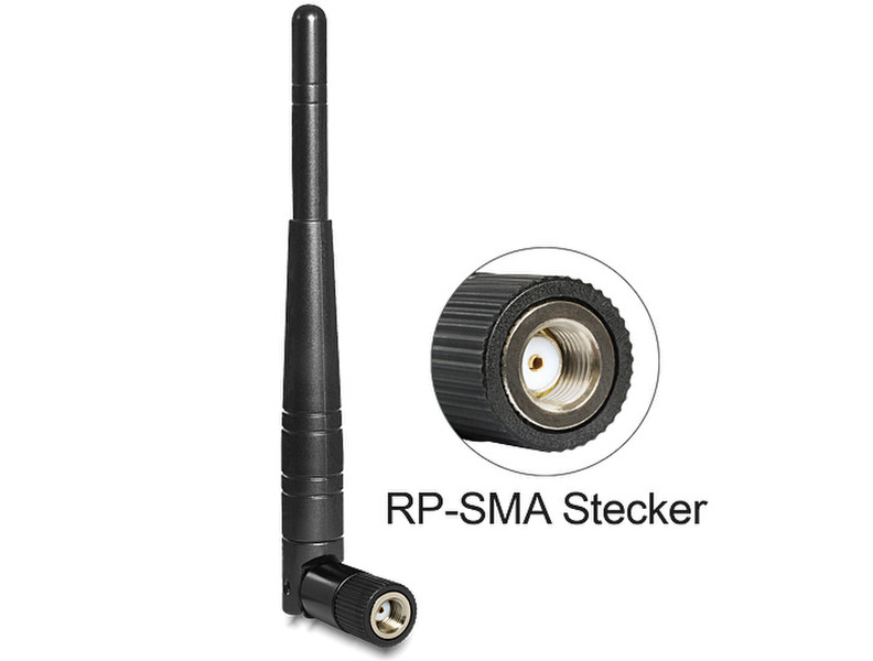 DeLOCK 88461 Omni-directional antenna RP-SMA 3dBi network antenna