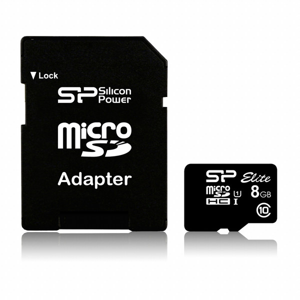 Silicon Power Elite 8GB microSDHC UHS-I 8GB MicroSDHC Class 10 memory card