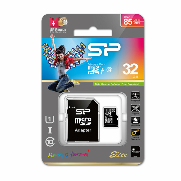 Silicon Power Elite 32GB microSDHC UHS-I 32GB MicroSDHC Class 10 memory card