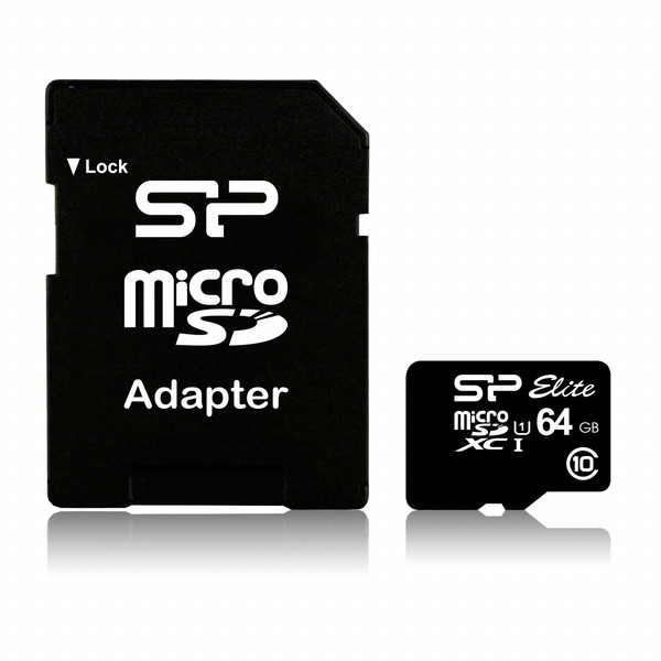Silicon Power Elite 64GB microSDXC UHS-I 64GB MicroSDXC Class 10 memory card