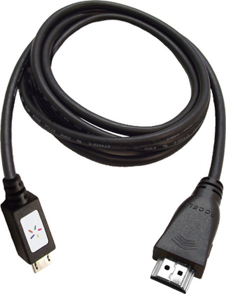 Accell HDMI - microUSB, m/m, 2m 2m Micro-USB HDMI Schwarz Videokabel-Adapter