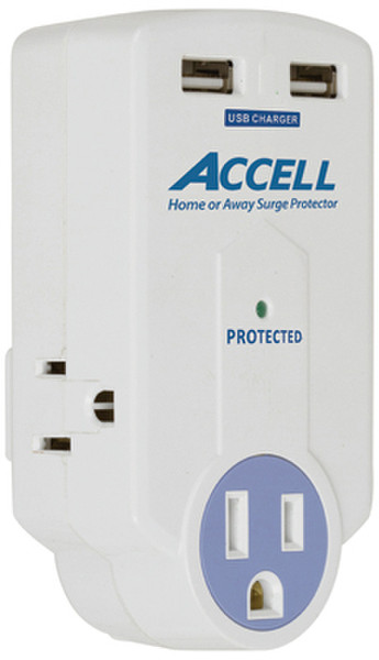 Accell D080B-010K 3AC outlet(s) 120V White surge protector