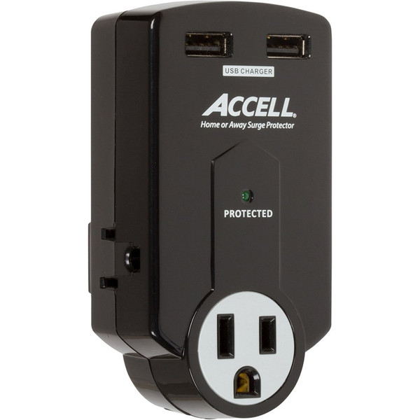 Accell D080B-011K 3AC outlet(s) 120V Black surge protector