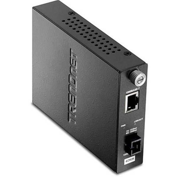 Trendnet TFC-110S40D3I 100Мбит/с 1550нм Single-mode Черный сетевой медиа конвертор