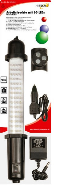 Heitech 04002624 Magnetische Befestigung Taschenlampe LED Schwarz Taschenlampe