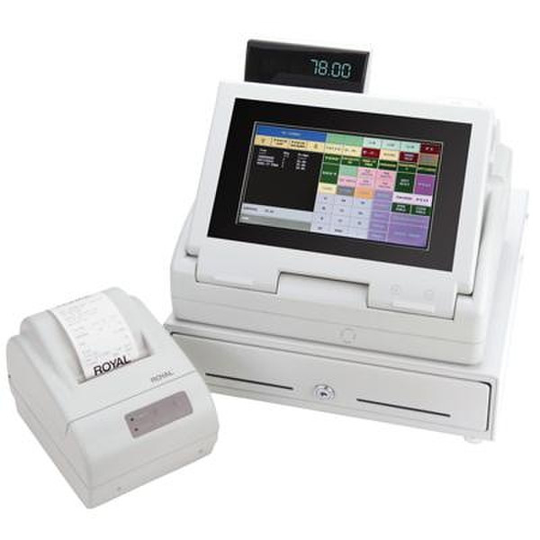 Royal Touch Screen Cash Register Desktop Display calculator White