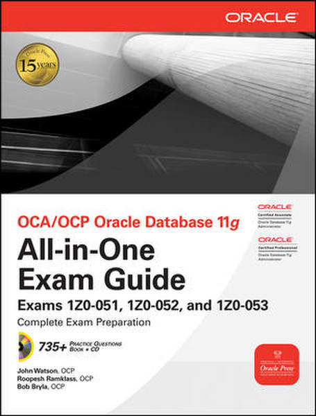 McGraw-Hill OCA/OCP Oracle Database 11g All-in-One Exam Guide with CD-ROM 1050Seiten Software-Handbuch