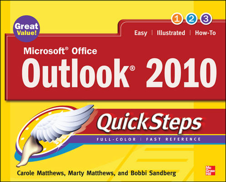 McGraw-Hill Microsoft Office Outlook 2010 QuickSteps 256страниц руководство пользователя для ПО