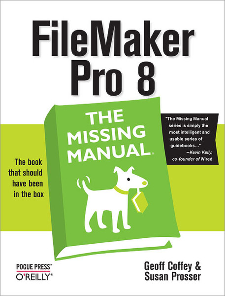 O'Reilly FileMaker Pro 8: The Missing Manual 768pages software manual