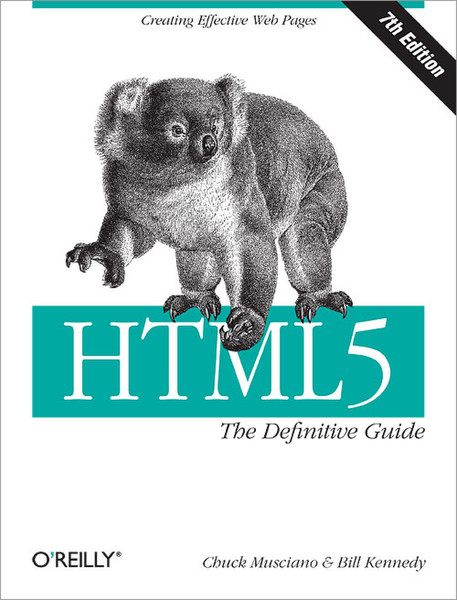 O'Reilly HTML5: The Definitive Guide, 7th Edition 800pages software manual