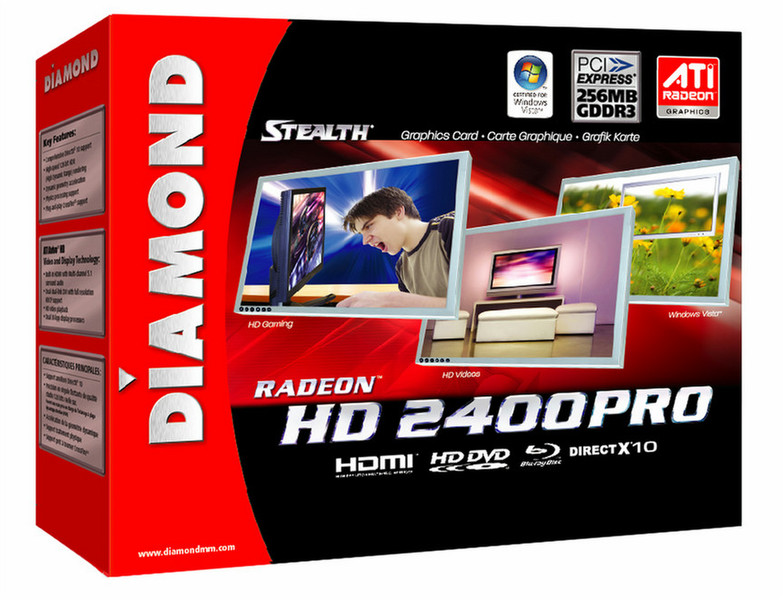Diamond Multimedia 2400PRO256PE GDDR2 graphics card