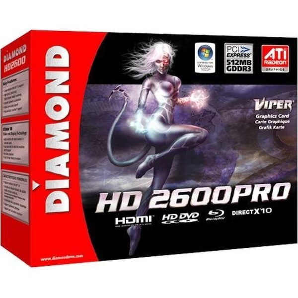 Diamond Multimedia 2600PRO512PE GDDR2 видеокарта