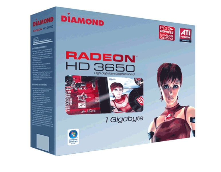 Diamond Multimedia 3650PE1G 1GB GDDR2 graphics card