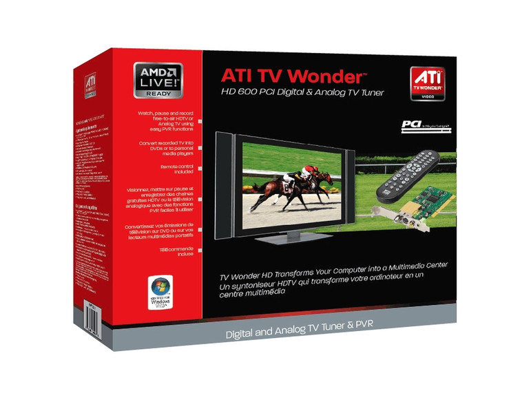Diamond Multimedia TV Wonder HD 600 PCI Internal Analog,DVB-T PCI