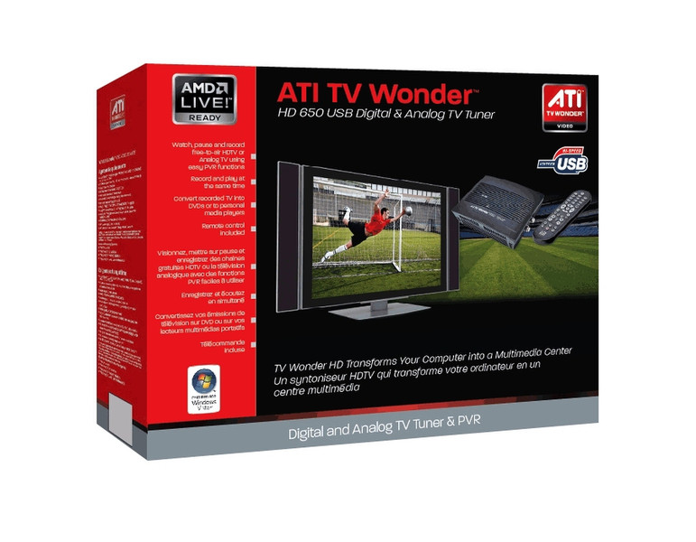 Diamond Multimedia TV Wonder HD 650 Combo USB Analog,DVB-T USB