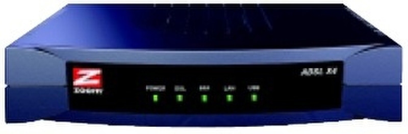 Zoom 5651 X4 ETHERNET/USB ADSL 2/2+Modem Blau WLAN-Router