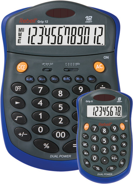 Rebell Grip 8/Grip 12 Настольный Display calculator Синий, Серый
