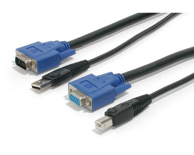 StarTech.com USB+VGA 2-in-1 KVM 4.57м кабель клавиатуры / видео / мыши