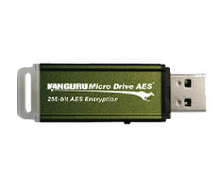 Kanguru Micro Drive AES 1GB 1GB USB 2.0 Type-A Green USB flash drive