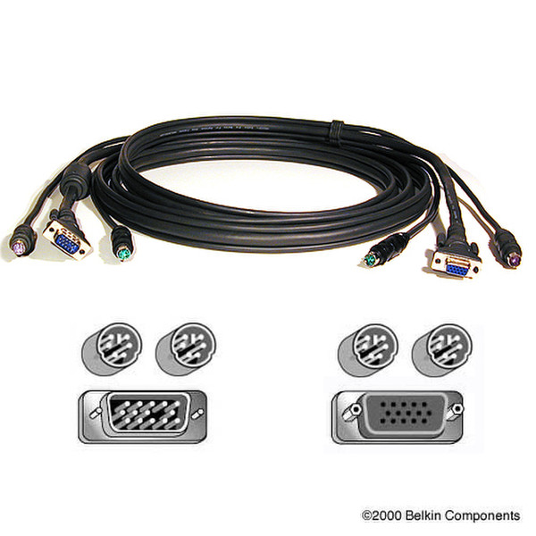 Belkin PRO2 All-in-One 1.83м кабель клавиатуры / видео / мыши