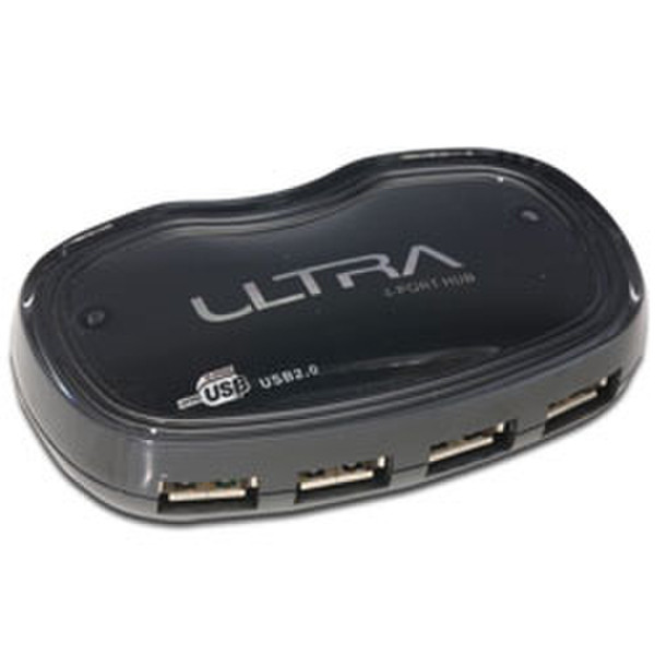 Ultra 4-Port USB 2.0 Hub 480Mbit/s Black interface hub