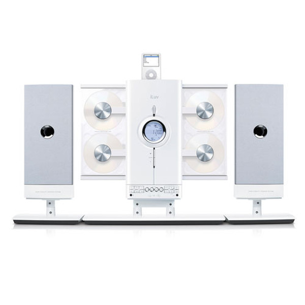 jWIN High-fidelity mini audio system 2.0channels 20W White docking speaker