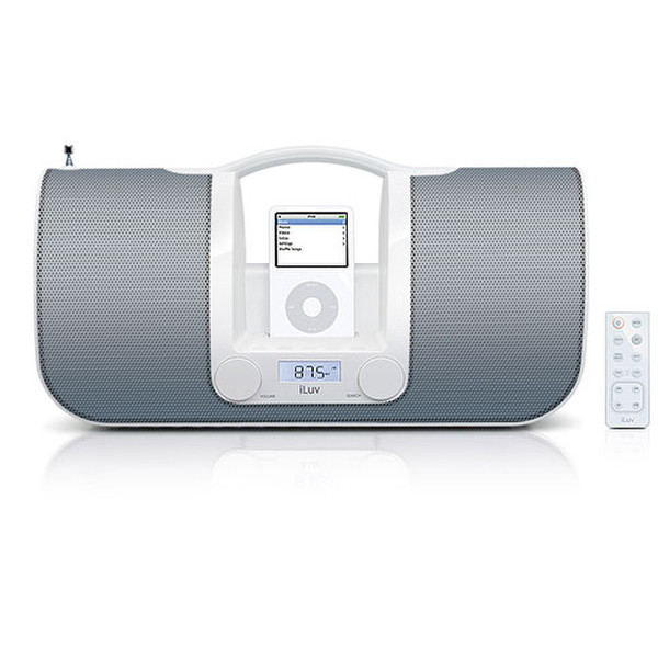 jWIN Portable audio system 2.0Kanäle 6W Weiß Docking-Lautsprecher