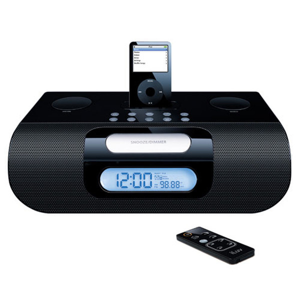 jWIN Stereo audio for iPod 6W Black docking speaker