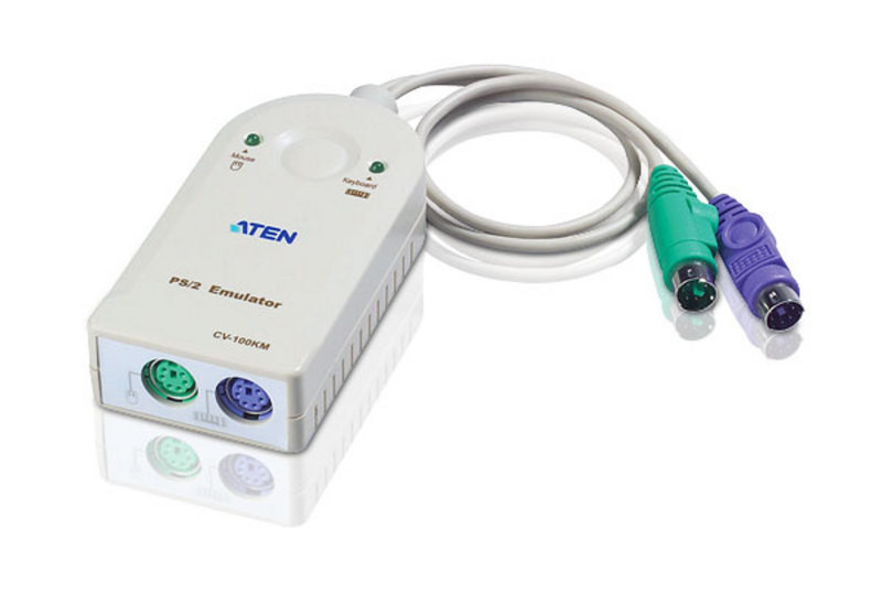 Aten CV100KM 2 x PS/2 (M) 2 x PS/2 (F) Белый кабельный разъем/переходник