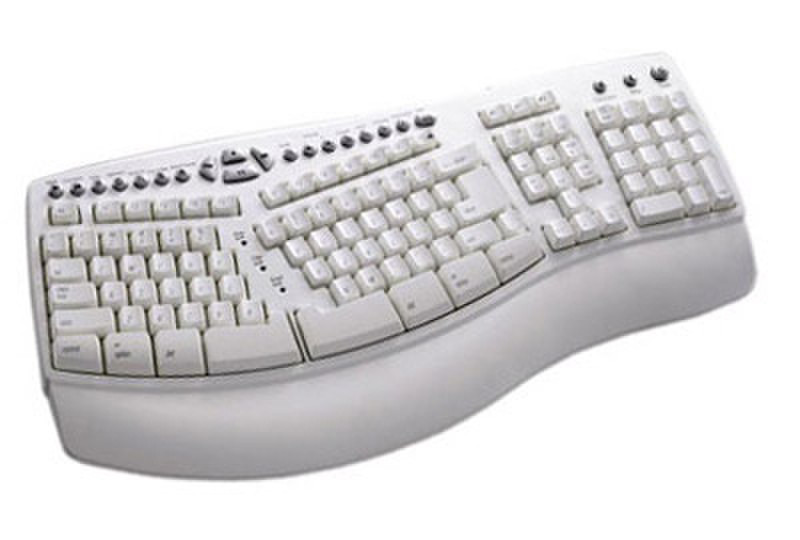 Adesso Intellimedia Pro MAC Ergonomic Keyboard (White) USB Tastatur