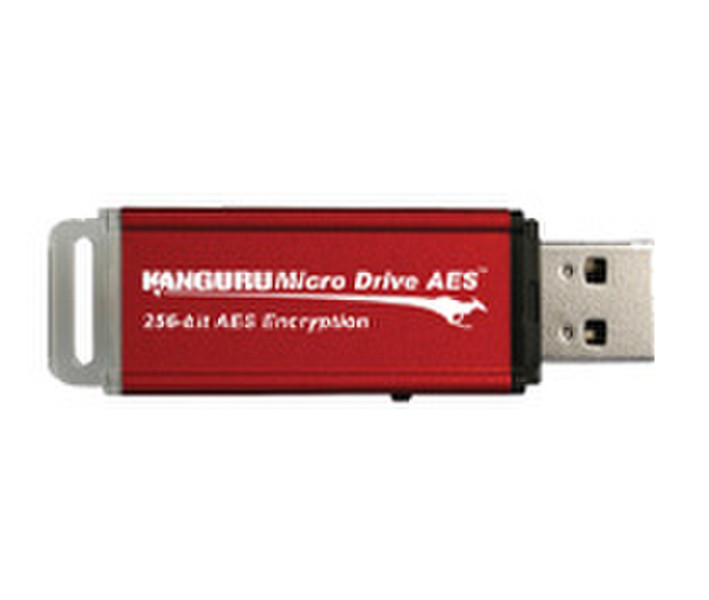 Kanguru Micro Drive AES 4GB 4GB USB 2.0 Type-A Red USB flash drive