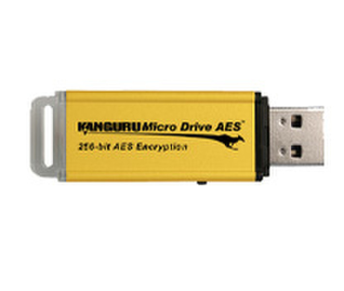 Kanguru Micro Drive AES 1GB 1GB USB 2.0 Type-A Yellow USB flash drive