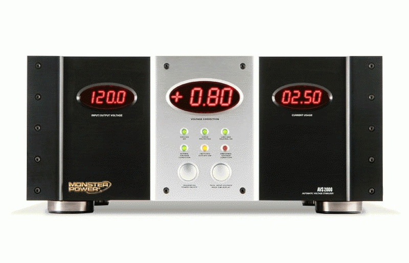 Monster Power AVS 2000 Voltage Stabilizer Schwarz Spannungsschutz