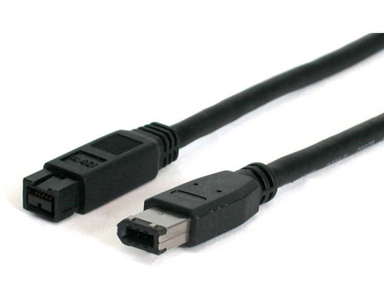 StarTech.com 6 ft 1394b Firewire Cable 9-6 Pin M-M 1.83m Schwarz Firewire-Kabel