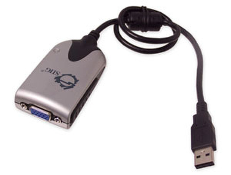 Sigma USB 2.0 to VGA Черный кабельный разъем/переходник