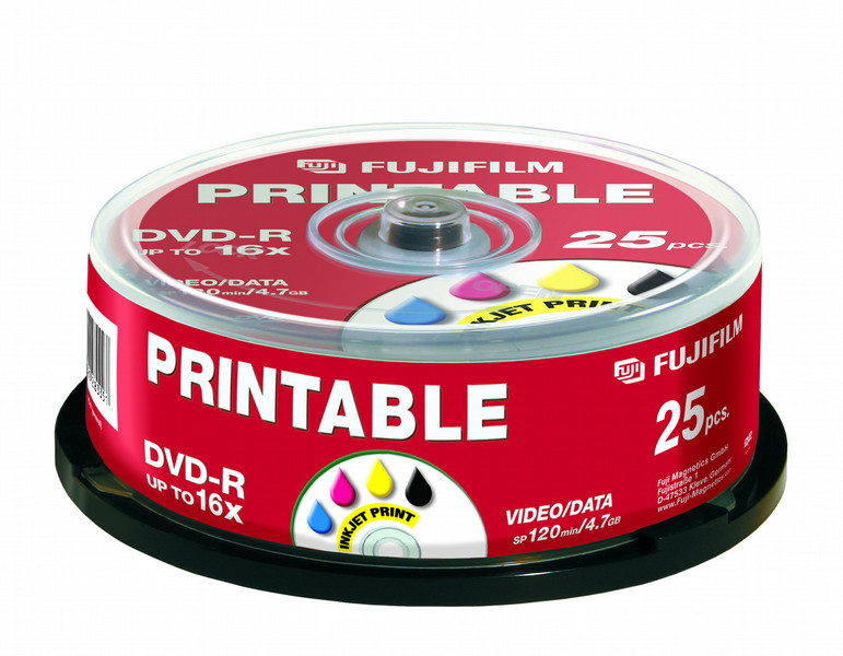 Fujifilm 25 x DVD-R 16x 4.7GB DVD-R 25pc(s)