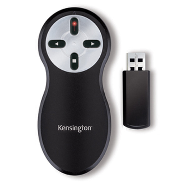 Kensington Wireless Presenter & Laser Pointer Беспроводной RF Нажимные кнопки Черный пульт дистанционного управления
