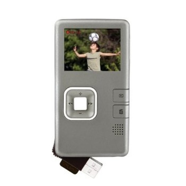 Creative Labs Vado Pocket Video Cam, Silver 640 x 480пикселей USB 2.0 Cеребряный вебкамера