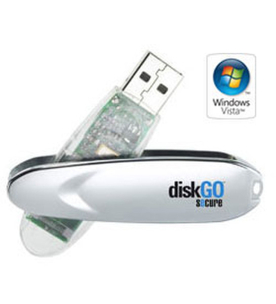 Edge DiskGO™ Secure Flash Drive Enhanced for ReadyBoost™ 8MB 16GB USB 2.0 Type-A Silver USB flash drive