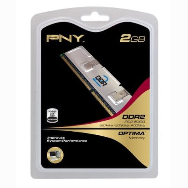 PNY 2GB DDR2 Desktop DIMM 2ГБ DDR2 667МГц модуль памяти
