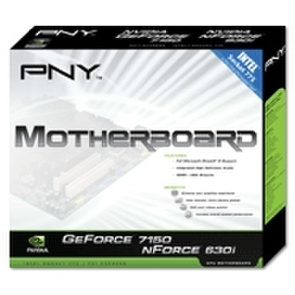 PNY GeForce 7150 GPU Motherboard Socket T (LGA 775) Микро ATX материнская плата