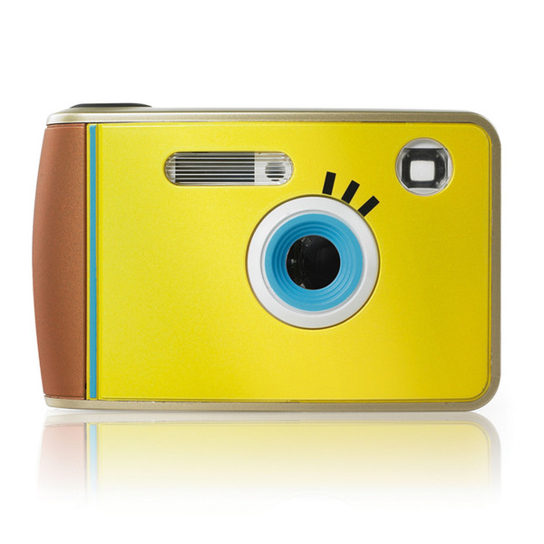 Memorex flash VGA digital camera + 2 adhesive skins 1.3MP CMOS Yellow