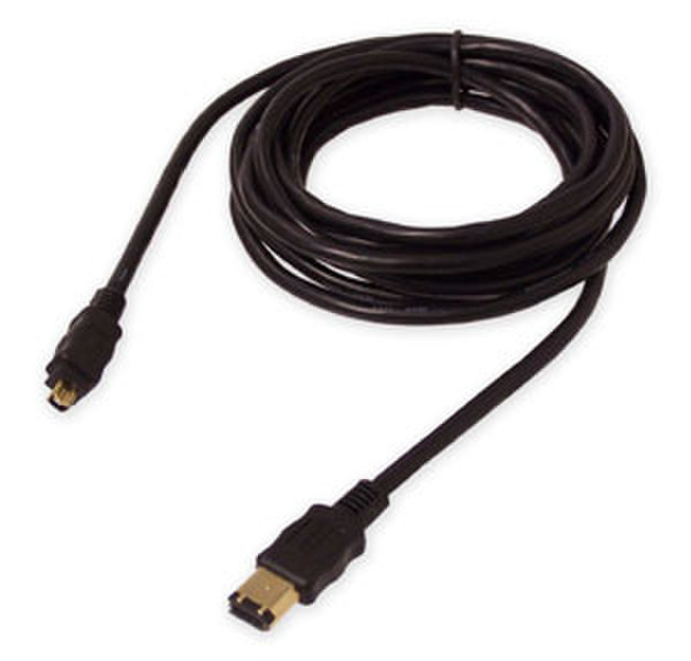 Sigma FireWire 6-pin to 4-pin Cable - 5M 5m Schwarz Firewire-Kabel