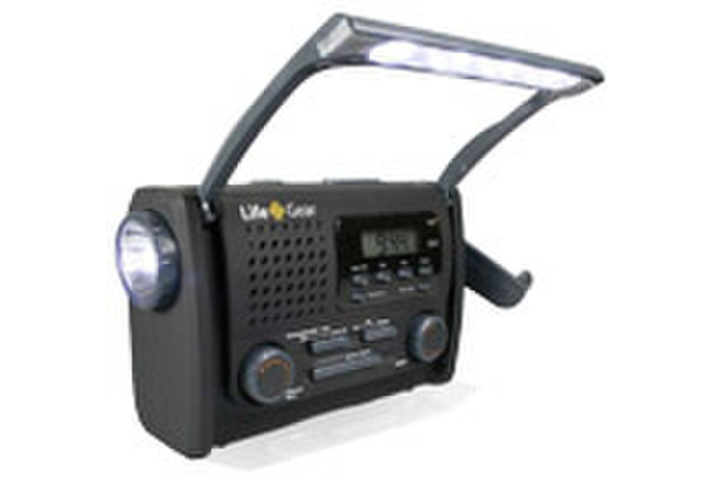 LifeGear QUAD-POWER Weather Alert NOAA Radio and Light Portable Black