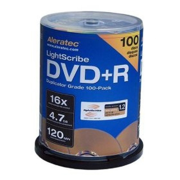 Aleratec Lightscribe DVD-R 16x V1.2 Duplicator grade rainbow 4.7GB DVD-R 100Stück(e)