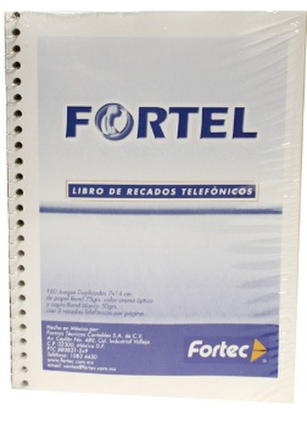 Fortec FT-20 150sheets Blue,White writing notebook