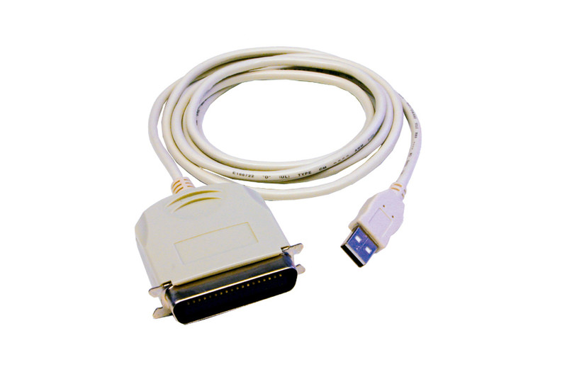 EXSYS EX-1300 - USB 1.1 > 1P Parallel IEEE1284 port USB 1.1 IEEE1284 Серый кабельный разъем/переходник
