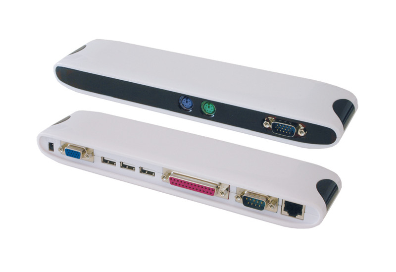 EXSYS EX-1317 - USB 2.0 Docking Station VGA Черный, Белый